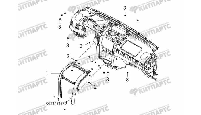 Накладка центральной консоли панели приборов Great Wall Hover H3