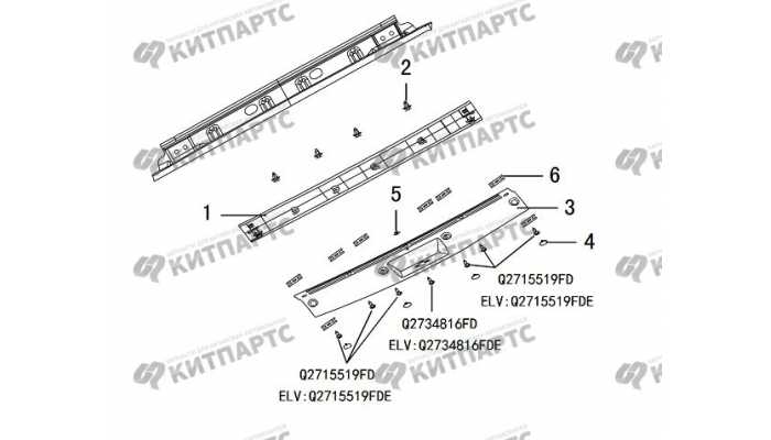 Накладки потолка задняя и замка двери задка Great Wall Hover H3 New